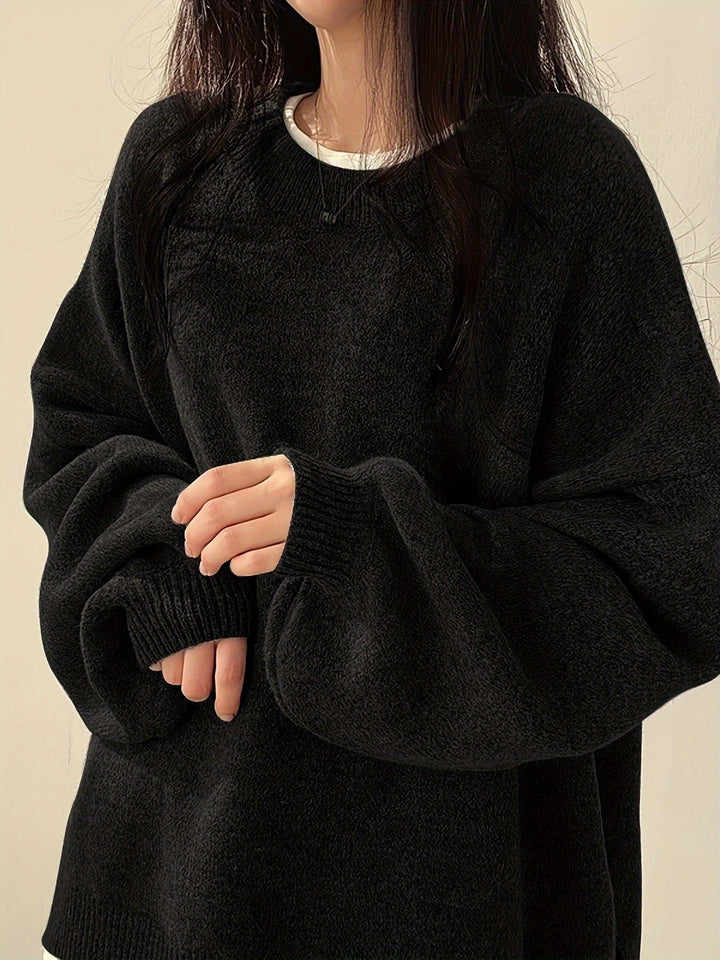 Monroe™ - CLASSIC CREW NECK LONG SLEEVE SWEATER