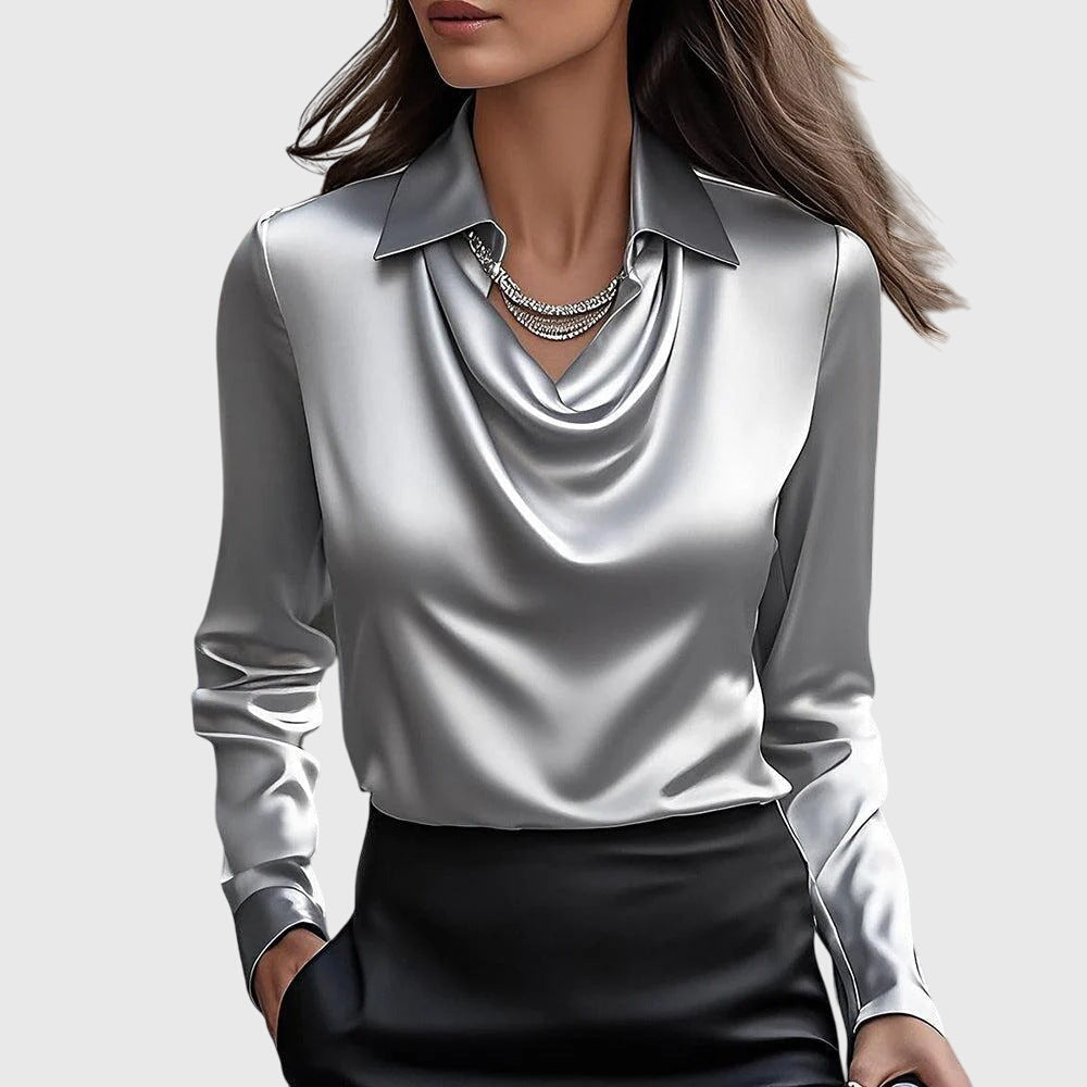Aisha™ | Shiny Fluid Blouse