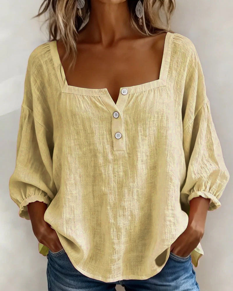 Sherri™ | Elegant Square Neck Blouse