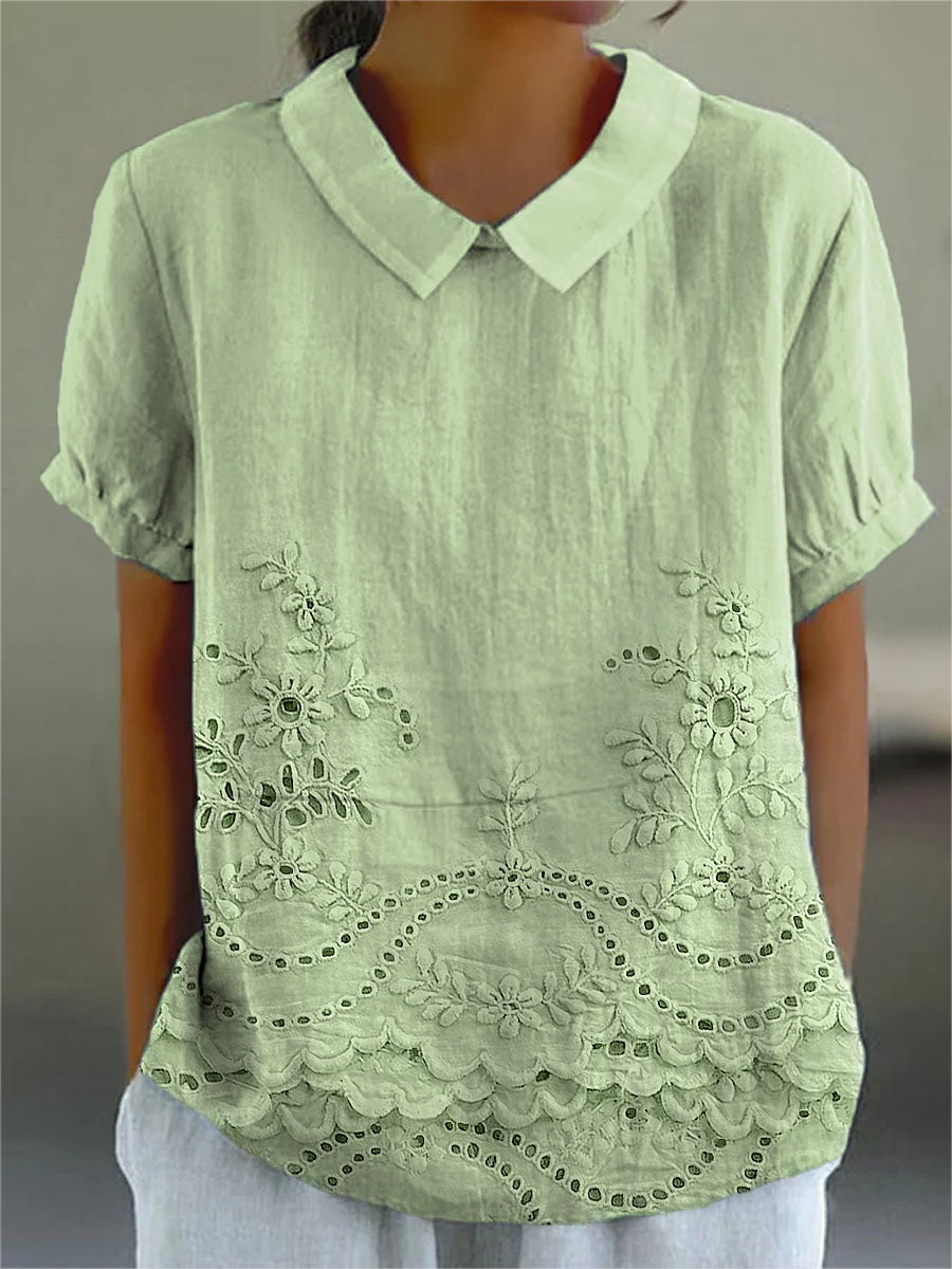 Lily™ | Floral Embroidered Shirt
