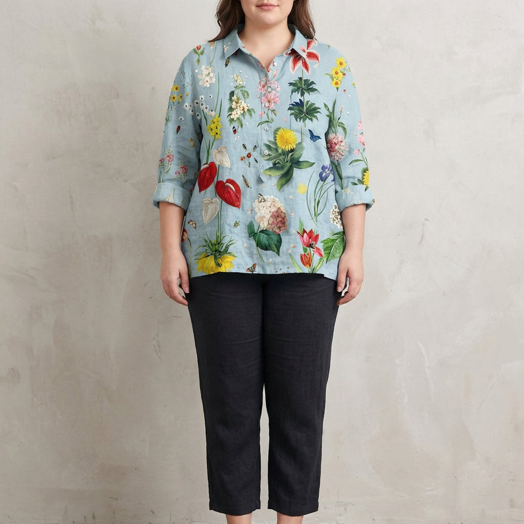 Béatrice™ | Elegant Summer Linen Blouse