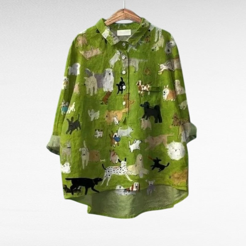 Cécile™ | Playful Animal Blouse