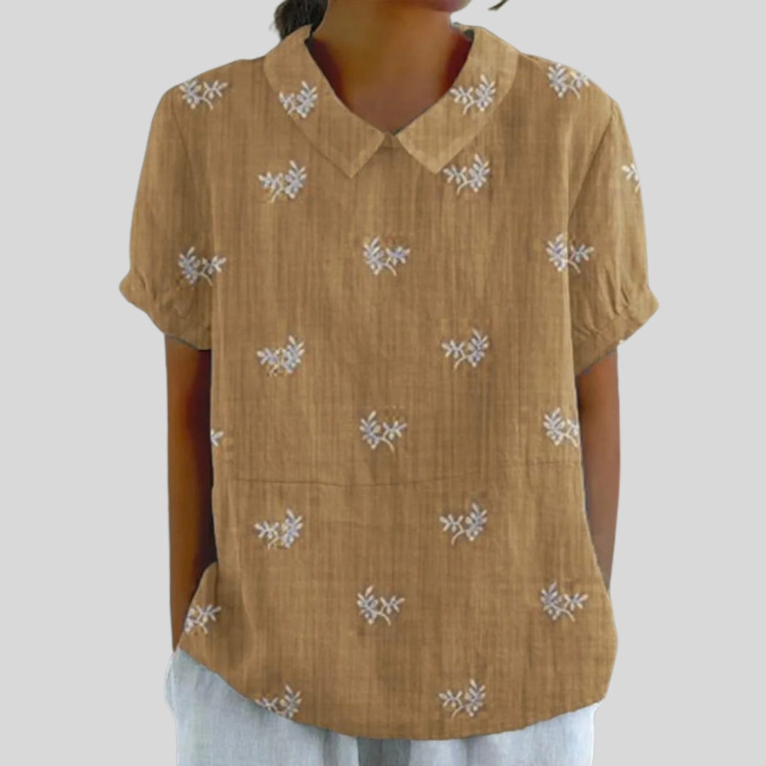 Geneviève™ | Discreet Embroidered Blouse