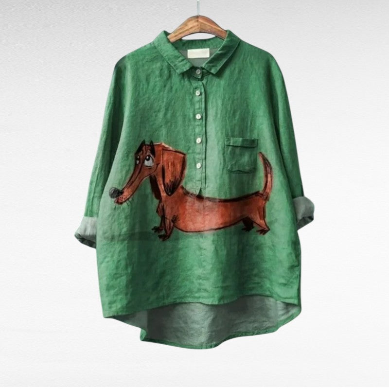 Cloé™ | Playful Dog Blouse