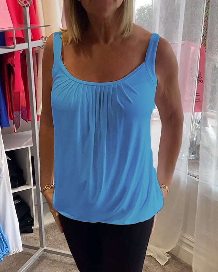 Robin™ | Sleeveless Summer Top with Round Neck