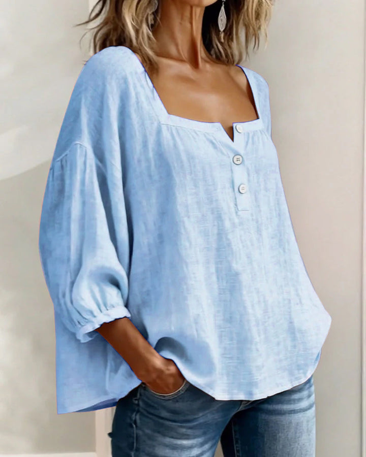 Sherri™ | Elegant Square Neck Blouse