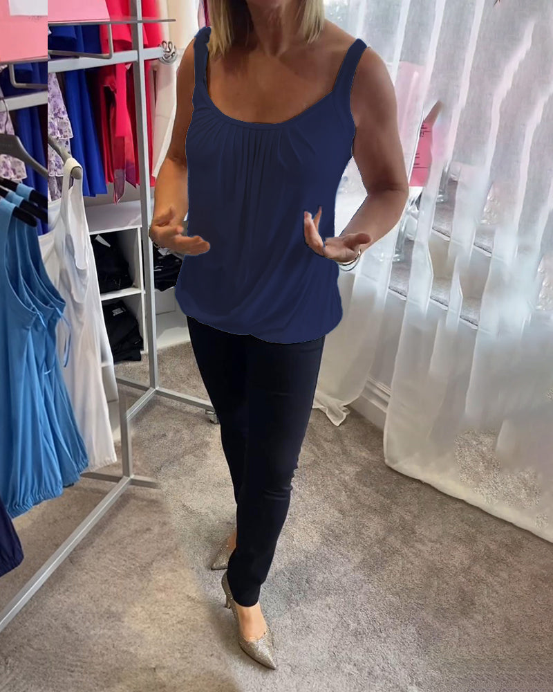 Robin™ | Sleeveless Summer Top with Round Neck