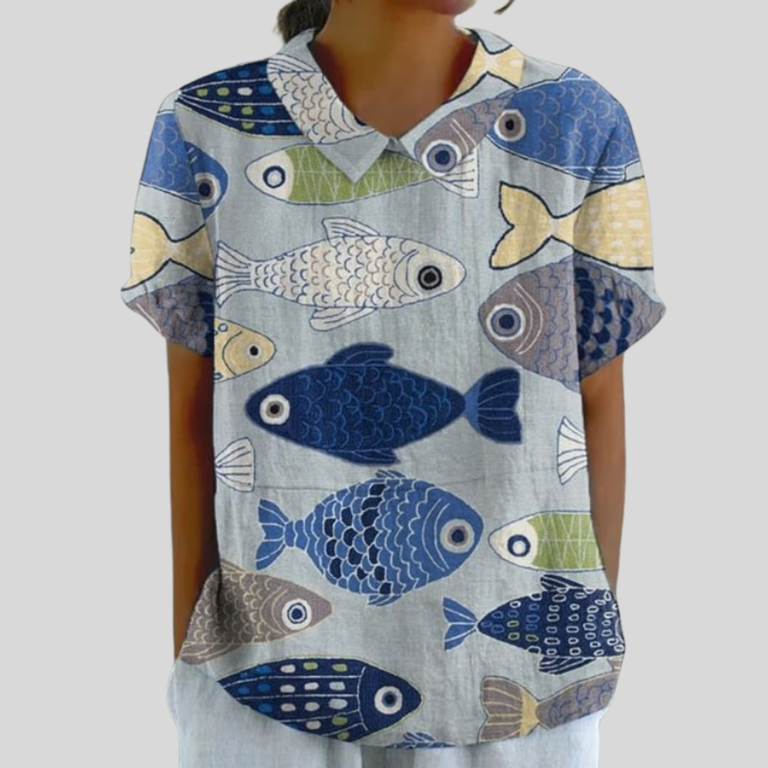 Marianne™ | Nautical Print Blouse