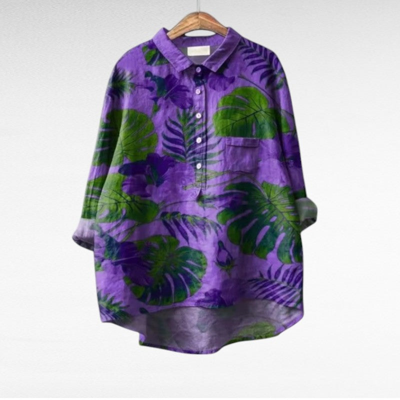 Maëlys™ | Elegant Tropical Blouse
