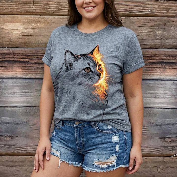 Mia™ | Casual Cat Print T-shirt