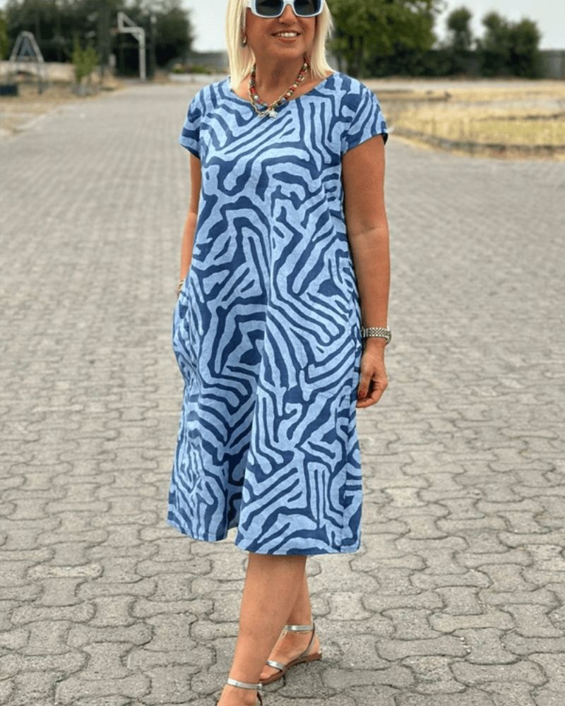 Lightweight Midi Dress Soft Breathable Fabric
