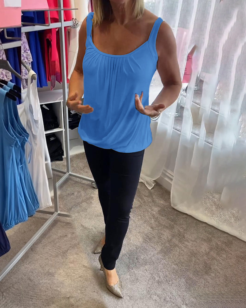 Robin™ | Sleeveless Summer Top with Round Neck