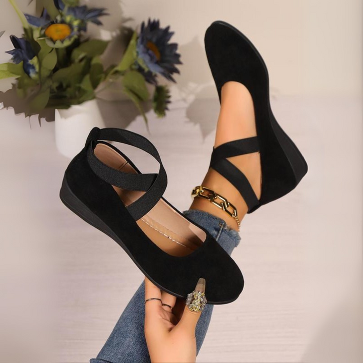 Closed Wedge Heel Flats