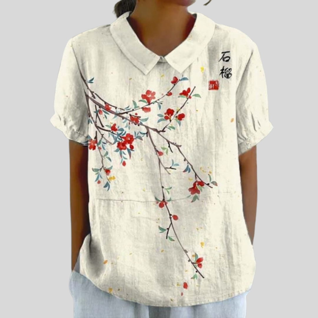 Suzanne™ | Minimalist Floral Blouse