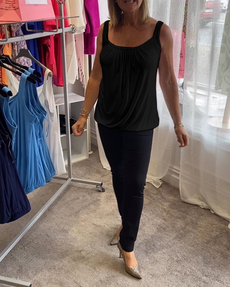 Robin™ | Sleeveless Summer Top with Round Neck