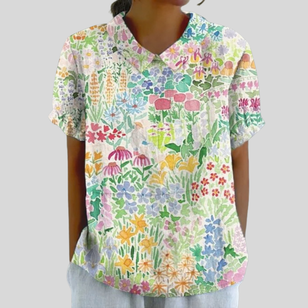 Solène™ | Colourful Garden Blouse