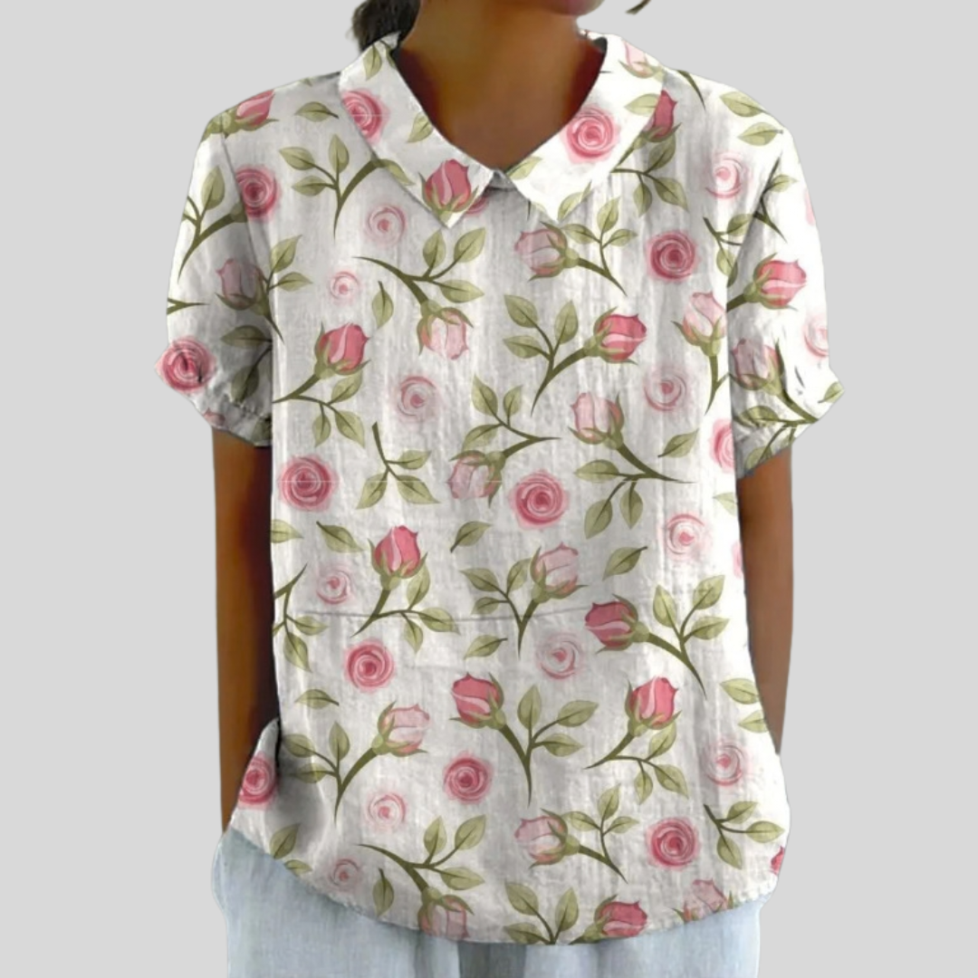 Élodie™ | Delicate Rose Blouse