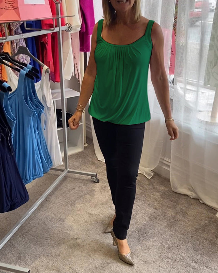 Robin™ | Sleeveless Summer Top with Round Neck