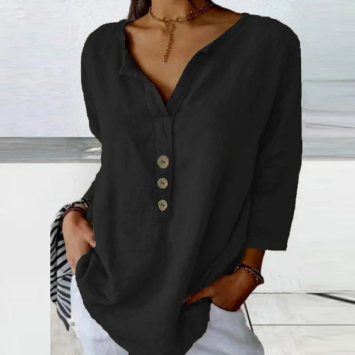 Solénya™ | Cotton-Linen Blouse