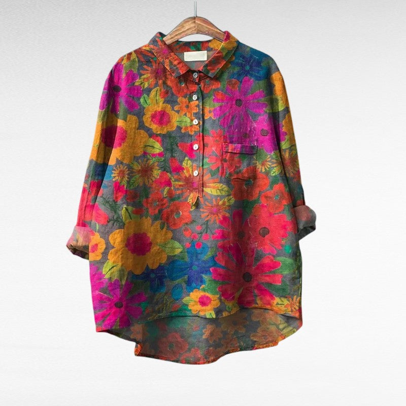 Amandine™ | Vibrant Floral Blouse