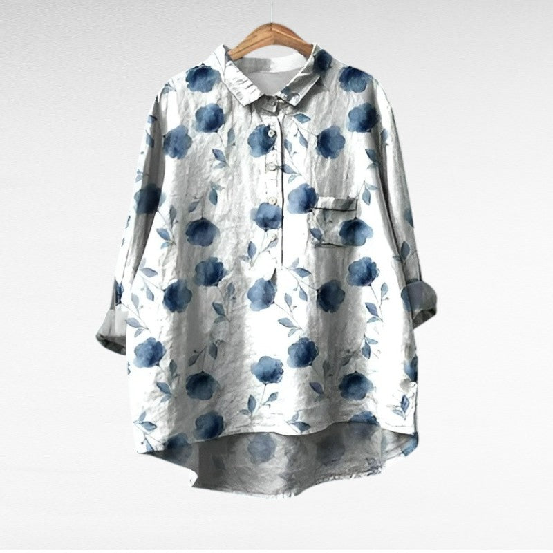 Solène™ | Elegant Floral Blouse