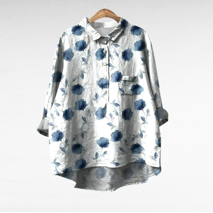 Solène™ | Elegant Floral Blouse