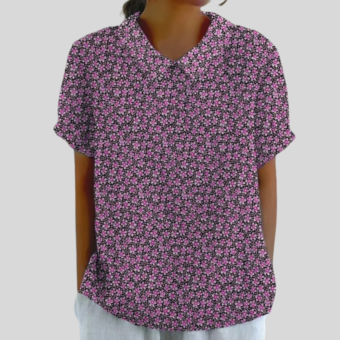 Léonie™ | Micro-floral Blouse