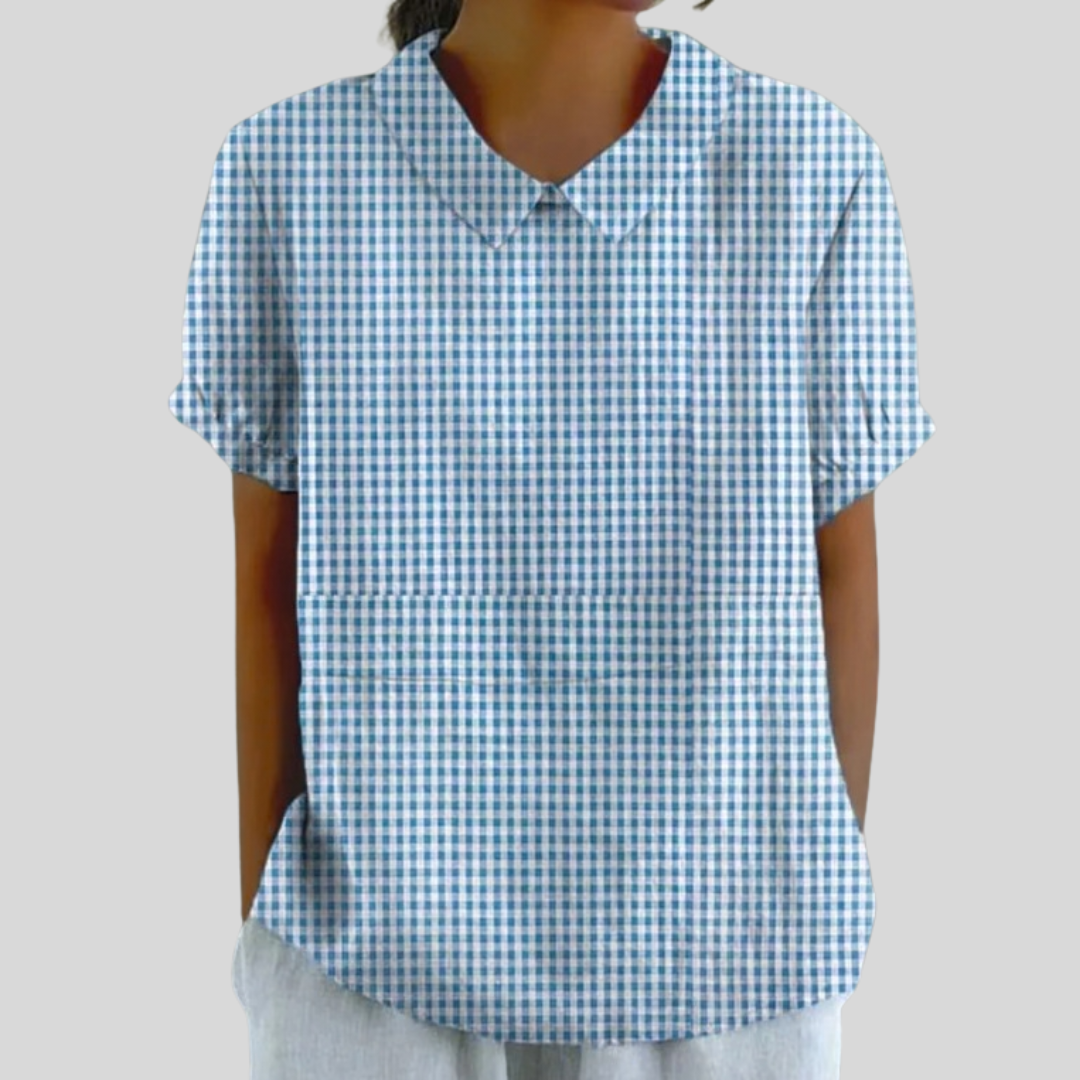 Adèle™ | Classic Checked Blouse