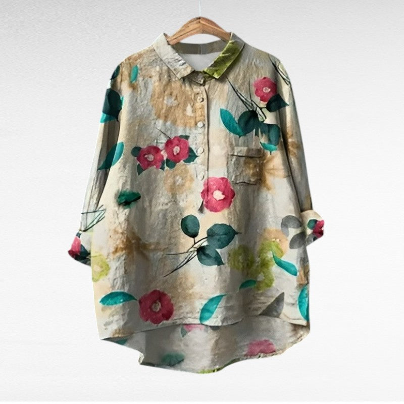 Solène™ | Elegant Floral Blouse
