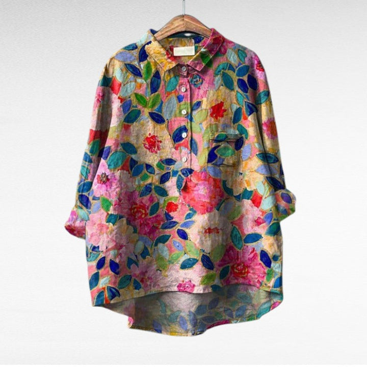Séraphine™ | Artistic Floral Blouse