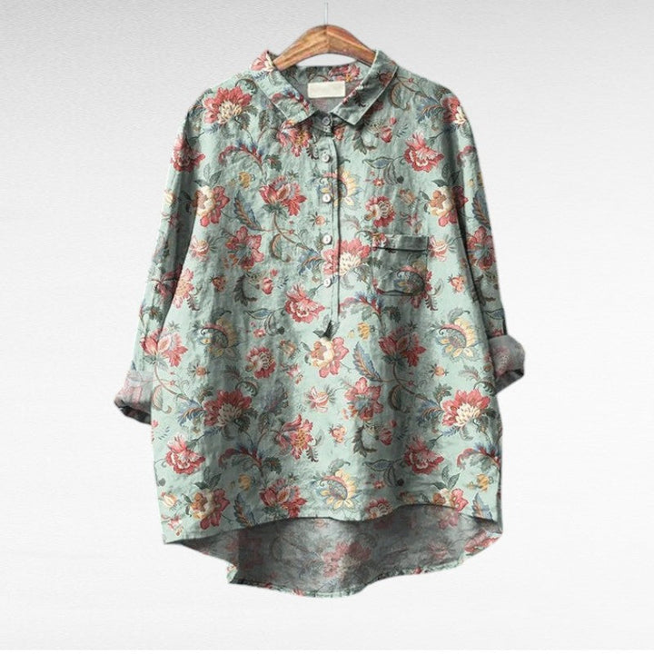 Séraphine™ | Artistic Floral Blouse