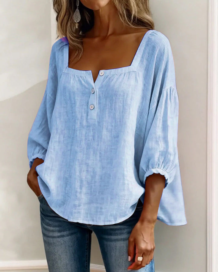 Sherri™ | Elegant Square Neck Blouse