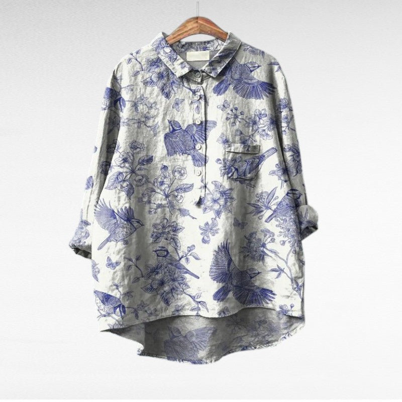 Séraphine™ | Artistic Floral Blouse
