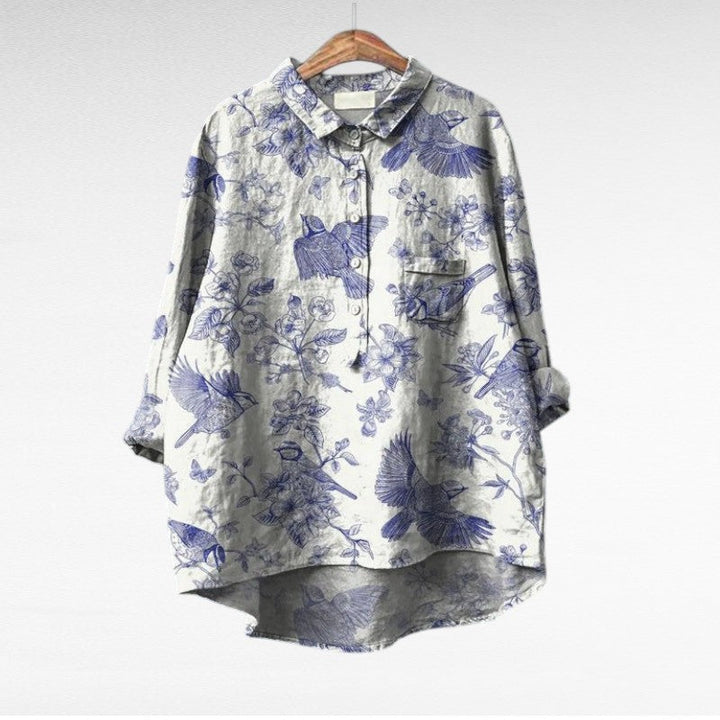 Séraphine™ | Artistic Floral Blouse