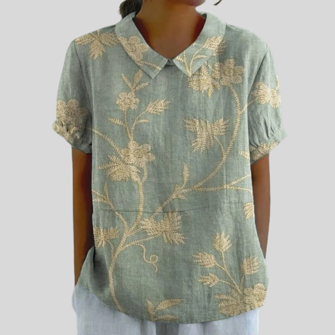 Célestine™ | Blouse with Floral Embroidery