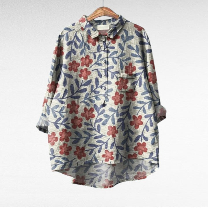 Séraphine™ | Artistic Floral Blouse