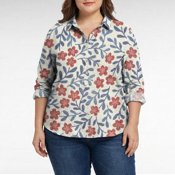 Claire™ | Elegant Summer Linen Blouse