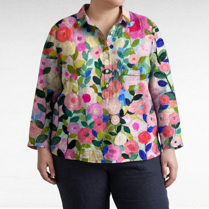 Claire™ | Elegant Summer Linen Blouse