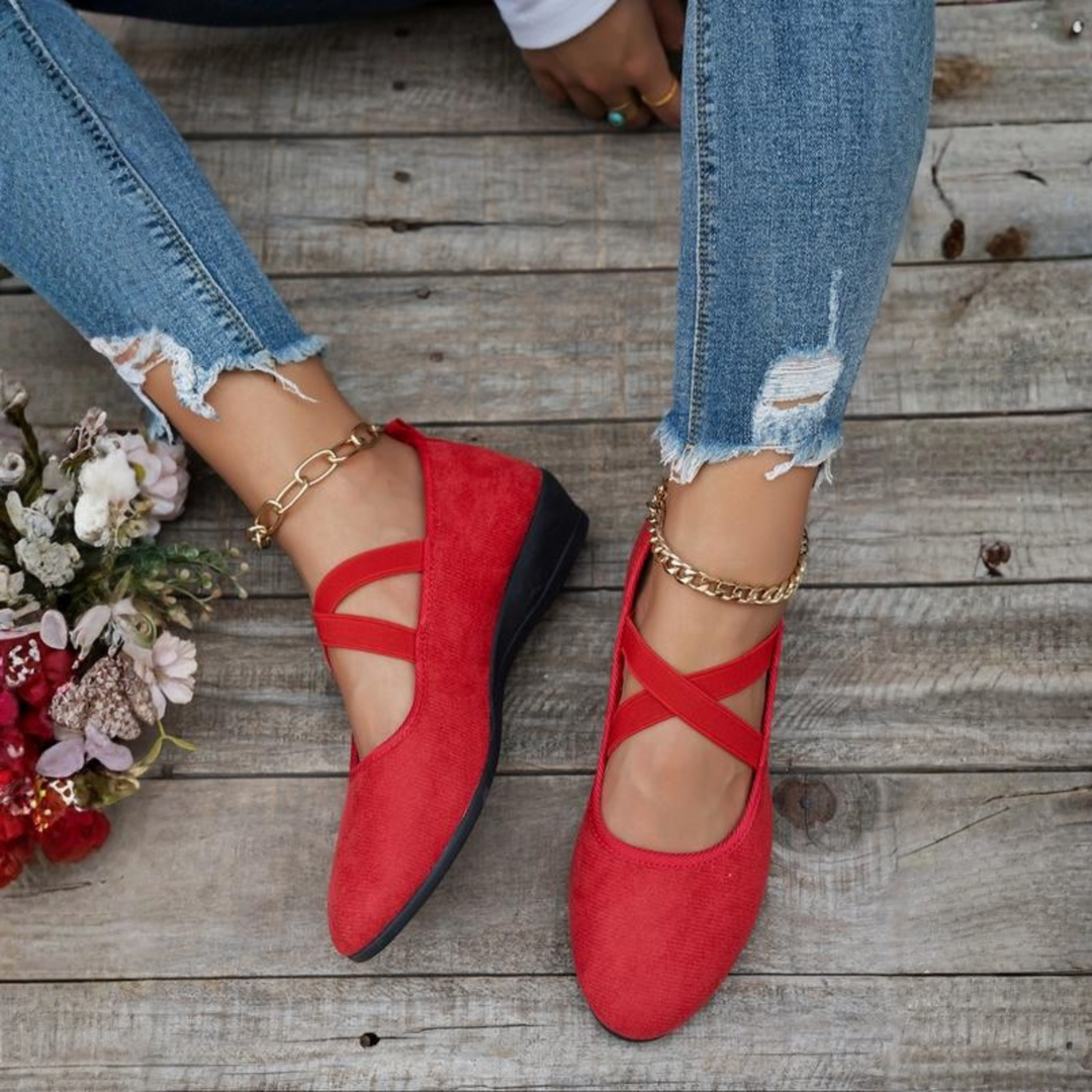 Closed Wedge Heel Flats