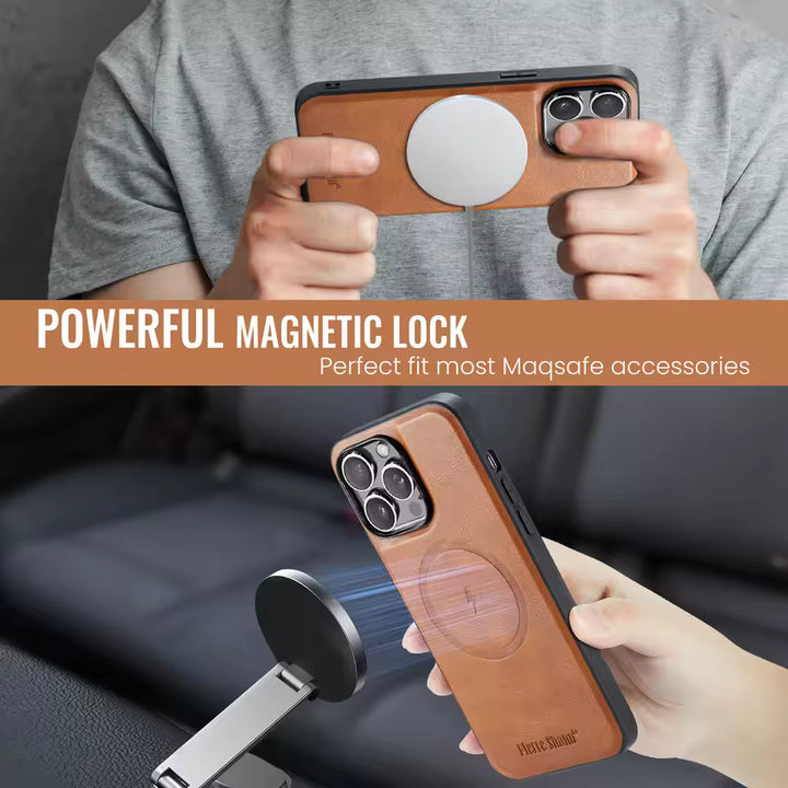 IPHONE LEATHER MAGSAFE WALLET CASE