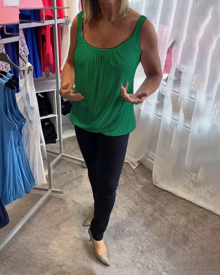 Robin™ | Sleeveless Summer Top with Round Neck