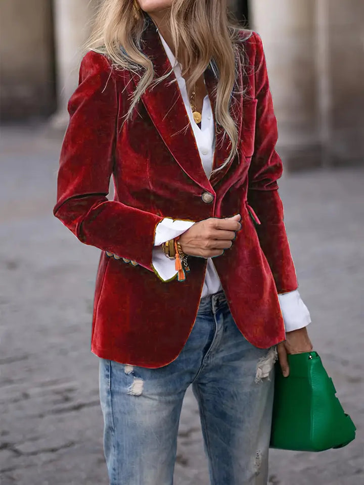 Caterina - Elegant velvet blazer
