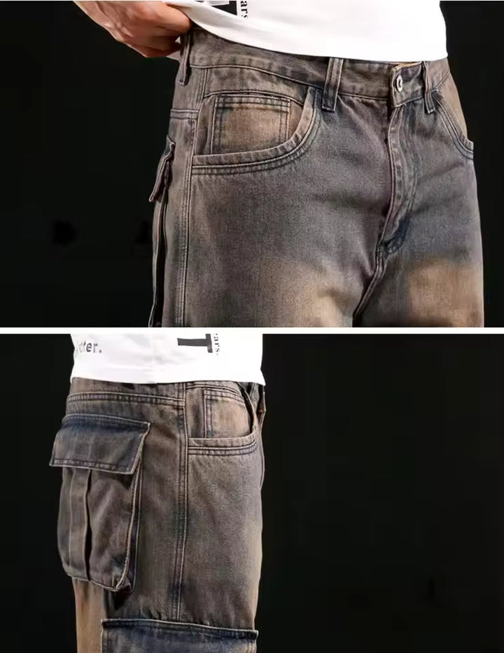 VINTAGE DENIM CARGO PANTS
