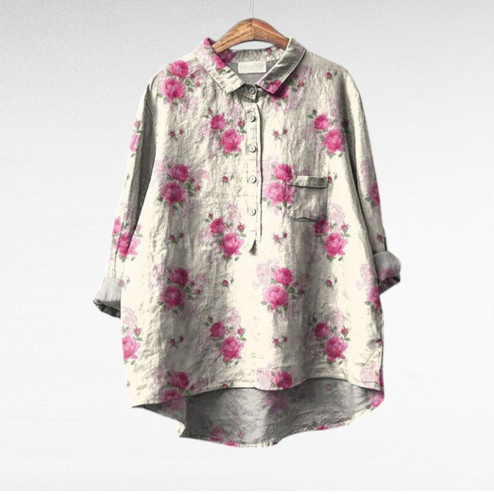 Séraphine™ | Artistic Floral Blouse