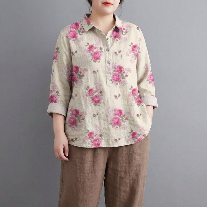 Claire™ | Elegant Summer Linen Blouse