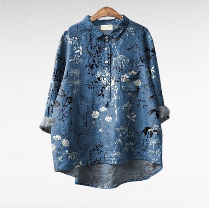 Séraphine™ | Artistic Floral Blouse