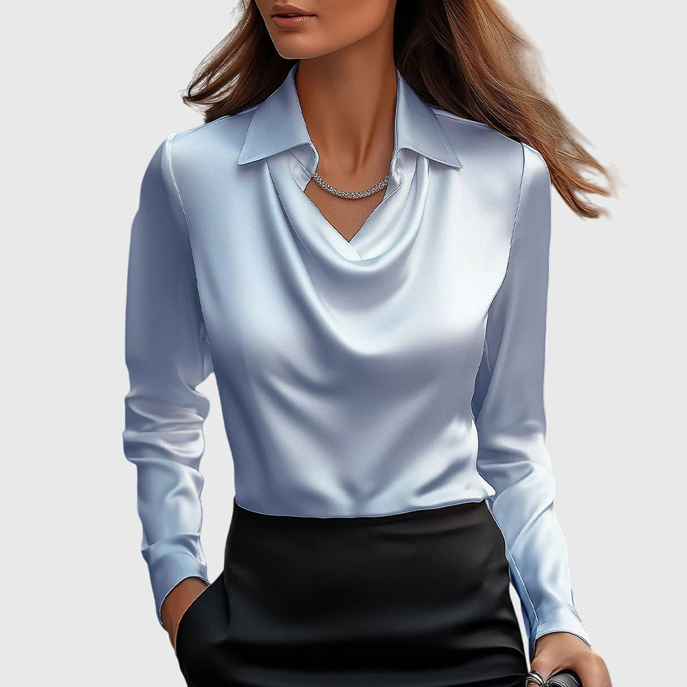 Aisha™ | Shiny Fluid Blouse