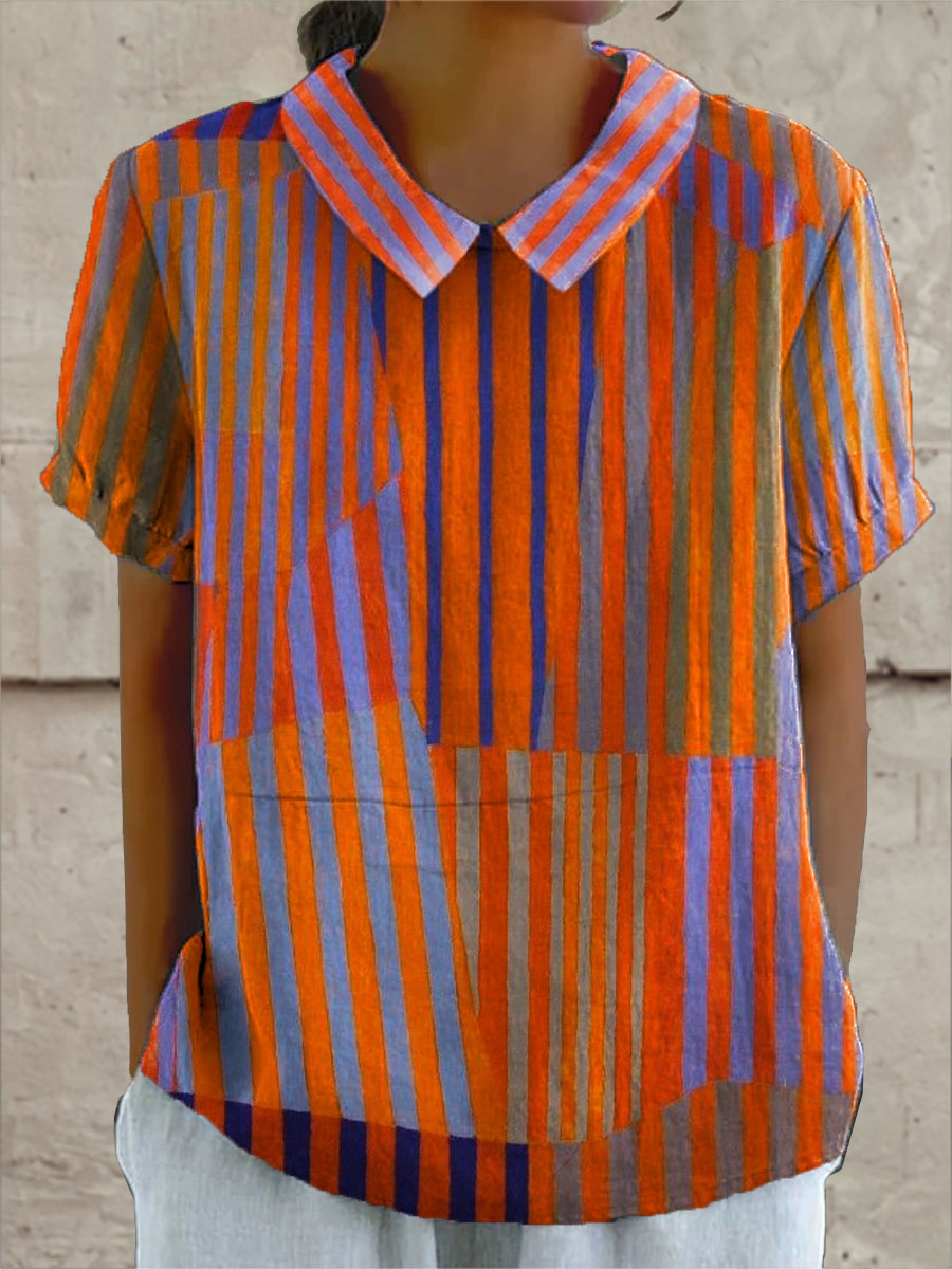 Nina™ | Geometric Stripe Shirt