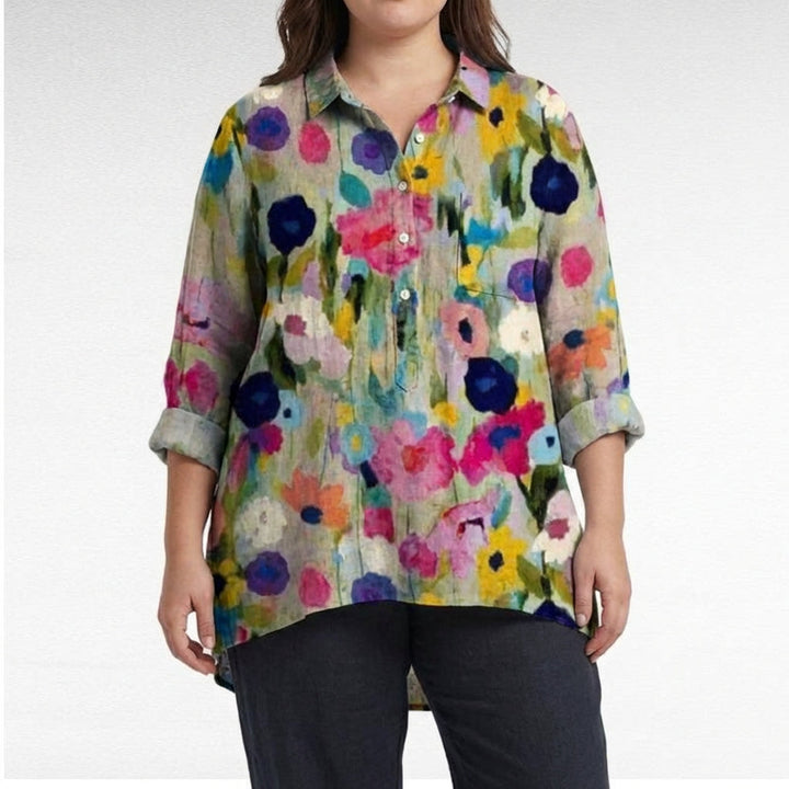 Claire™ | Elegant Summer Linen Blouse