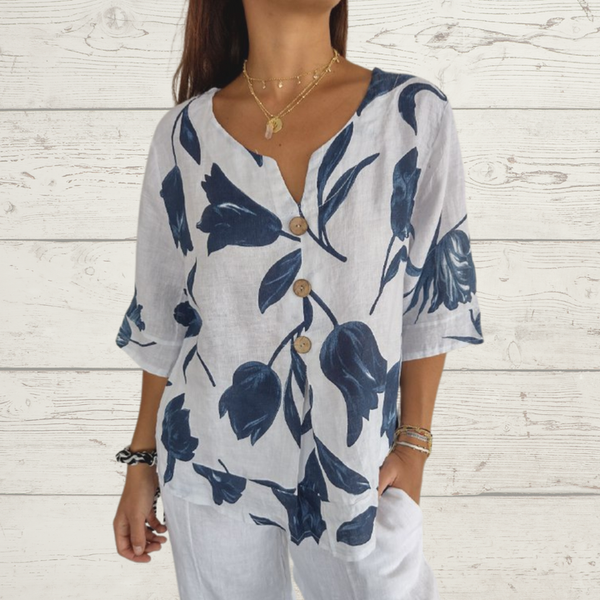 Despoina™ | Button-up Floral Top